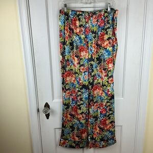 Bare Necessities Women’s Floral Silky Pajama Pants Colorful Boho Loungewear